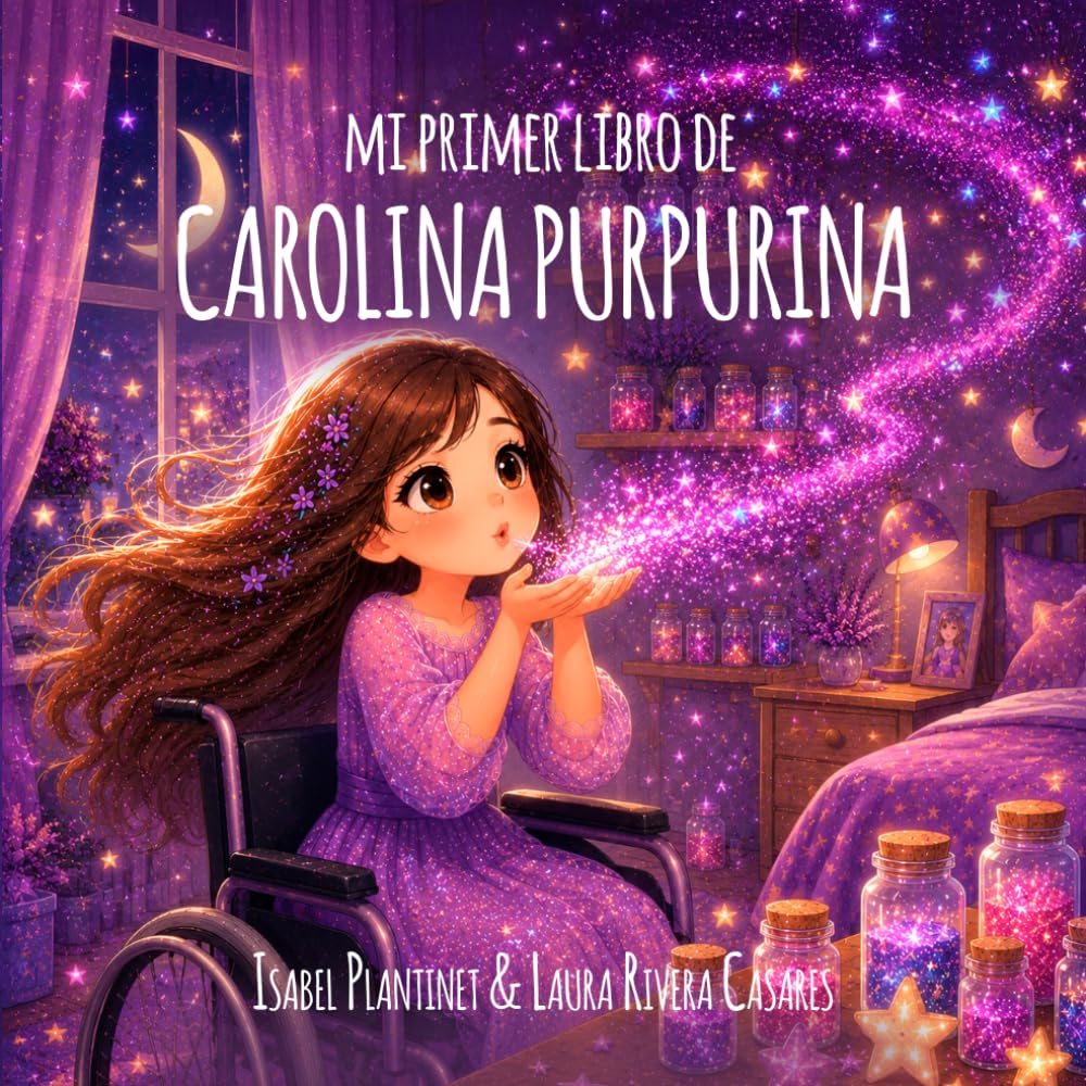 Vorderseite von „Mi primer libro de Carolina Purpurina“, spanische Ausgabe