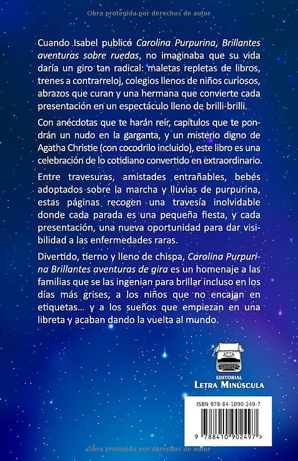 Rückseite von „Brillantes aventuras de gira“, spanische Ausgabe